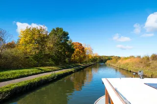 船屋, 通道, 秋季, 镜像, 完美镜像, 水, 阿尔萨斯, 法国