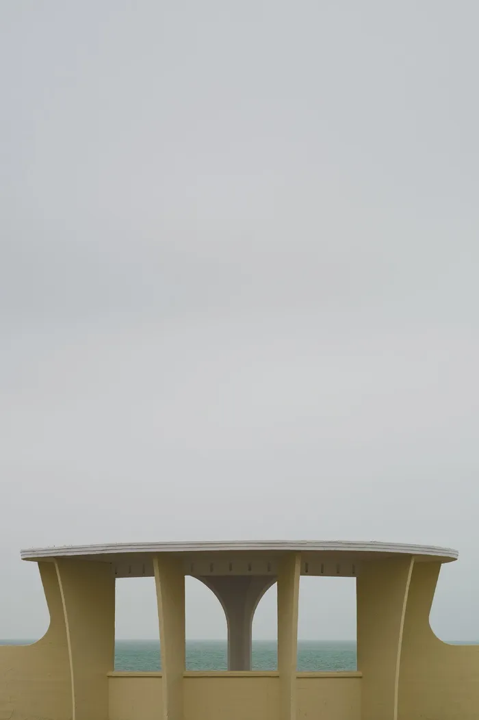 简约、巴士站、复古、简约、英格兰、英国、粉彩、大海