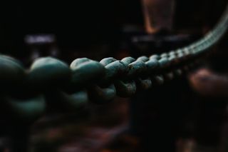 链条，栅栏，链环，钢，金属，城市腐烂，城市，碎片油漆