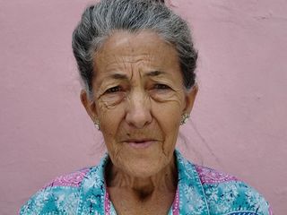 女士、青色、白色、粉色、花卉、上衣、女士、老年人