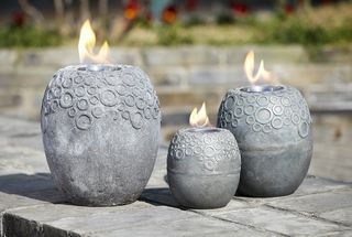 选择性，聚焦摄影，花瓶烛台，火盆，火，温暖，蜡烛，聚焦前景