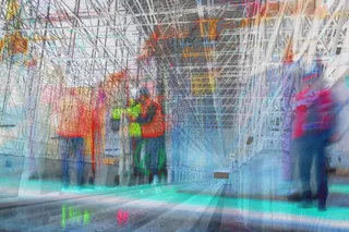 车站, 工作, 叠印, 人, 男人, 建筑, 运动模糊, 城市