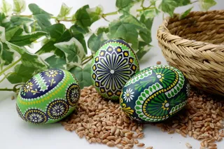 索布复活节彩蛋，复活节彩蛋，复活节彩蛋，复活节装饰，蜡工艺，复活节快乐，春天，彩蛋