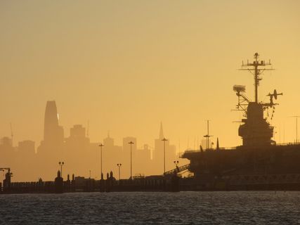 阿拉米达，加利福尼亚州，天际线，空气污染，旧金山，城市景观，建筑