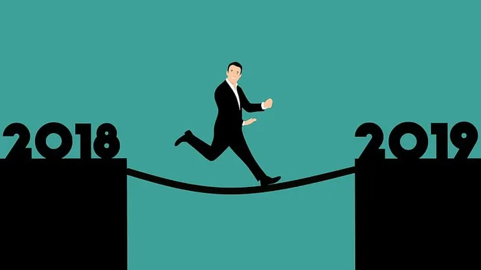 2018年至2019年旅行——新年插图