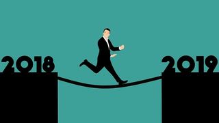 2018年至2019年旅行——新年插图