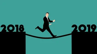 2018年至2019年旅行——新年插图