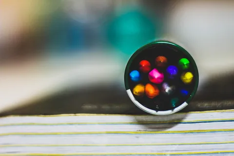 着色笔特写照片