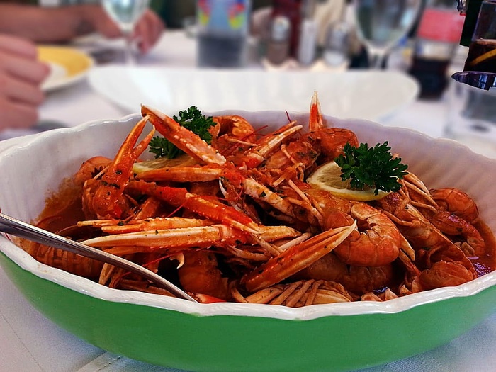 流氓、食物、美食家、海鲜、虾、烹饪、菜肴、餐饮