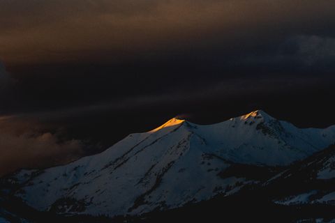 虫眼，山，多云，天空，日落，旅行，冒险，长途跋涉