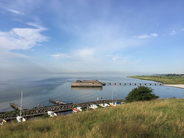 dragør、浴室、丹麦夏季、水、天空、海、草、交通