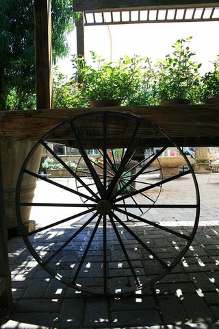 采购产品手推车，木制，箱子，板条，板条的光和阴影，静态，装饰，展示