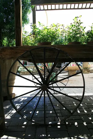 采购产品手推车，木制，箱子，板条，板条的光和阴影，静态，装饰，展示