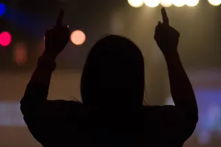 人的选择性聚焦摄影