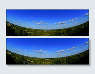 天，树，云，蓝，没有人，全景，自然，天