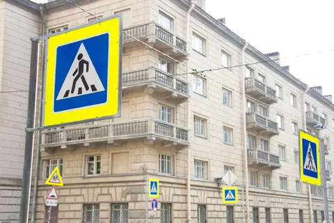 标志, 交通, 行人, 街道, 警告, 垂直, 日光, 一天