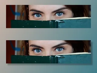 用绿皮书遮住脸的女人