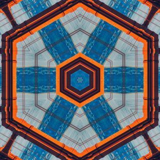 五彩六边形错觉图