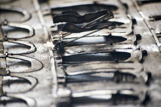 灰夹零件的选择性聚焦摄影