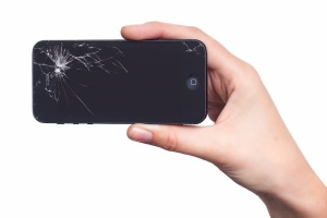 人，手持，黑色，破损，iphone 5，苹果，iphone，显示屏