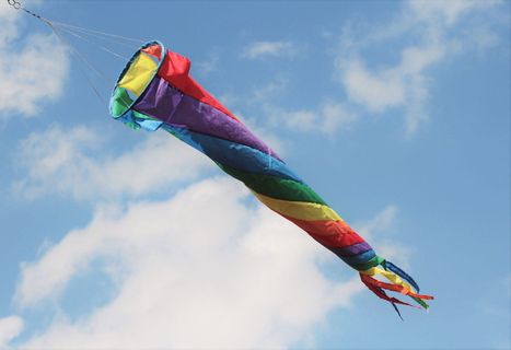 风袜，彩色，风，风，颜色，儿童，转身，风车