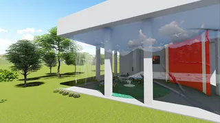 房屋，窗户，建筑，现代，豪华，户外，车库，渲染