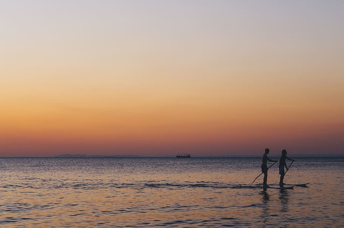 自然，风景，水，海洋，海洋，海滩，人，人