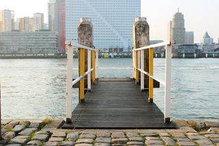 荷兰，鹿特丹，港口，黄，白，桥，水，和平