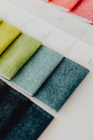 彩色室内装饰织物样品