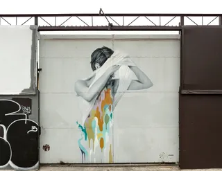 迈阿密，温伍德，美国，艺术家，油漆，喷漆，墙壁艺术，悲伤