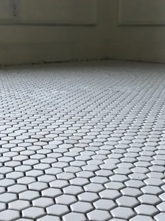 美国，堪萨斯城，2 nw 47街，房间，瓷砖，静物，六边形，地板