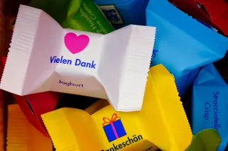 谢谢，认可，亲情，巧克力，小口，甜食，糖果，巧克力