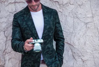 男人，检查，相机，摄影师，照片，太阳镜，模特，时尚