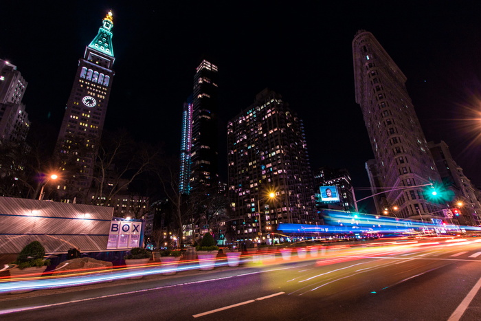 纽约，flatiron building，united states，cityscape，city，longexposure，出租车，flatiron