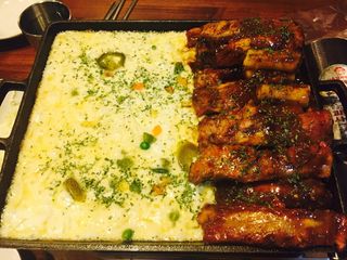 食物，烹饪，奶酪，排骨，肉，奶酪排骨，这样的排骨，餐厅