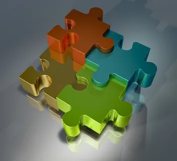 拼图，拼图碎片，连接，拼图，覆盖的存储卡，在一起，连接，拼图在一起