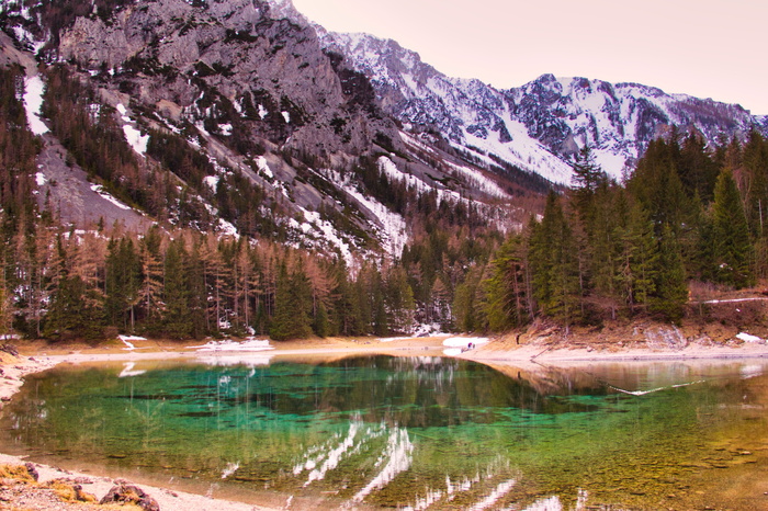grünersee、styria、散步、自然、心情、远离、树木、森林小径