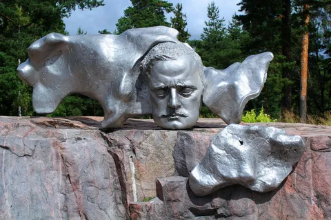 雕像，纪念碑，金属，钢，赫尔辛基，芬兰，西贝柳斯，雕塑