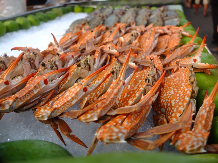 螃蟹，食品，清蒸，新鲜市场，清蒸螃蟹，海鲜，食品和饮料，鱼