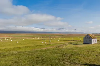 冰岛，天空，云，田野，农业，谷仓，乡村，农田