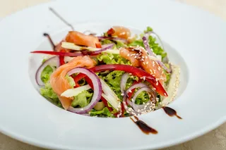 美味，虾，沙拉，菜，餐厅，蔬菜，食物，健康饮食