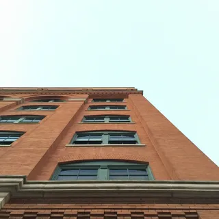 砖, 建设, 城市, 达拉斯, 高大, 高, 砖墙, 建筑外观