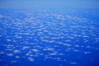 云，天空，飞，在云之上，蓝色，云天，鸟瞰，云景