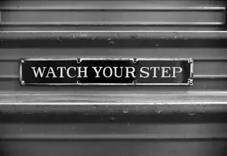 注意你的台阶，楼梯标志，黑白，符号，危险，安全，标志，你的