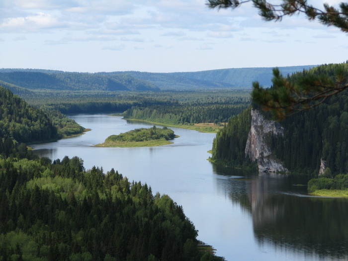 r、 vishera，集团，perm krai，河流，景观，自然，旅游