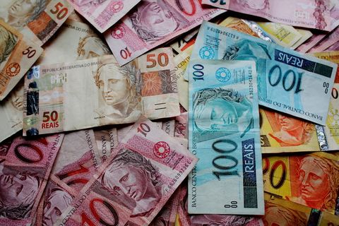 选票，钱，真的，纸币，巴西货币，巴西，50美元，货币