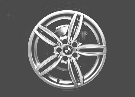 铝合金、汽车、黑白、宝马、铬合金、经典、特写、设计