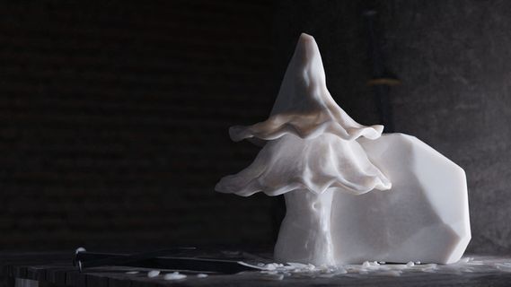 树、雕刻、艺术、圣诞节、自然、冬天、石头、设计