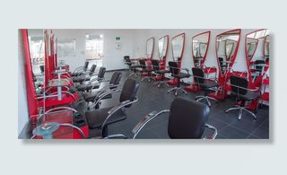 美容、设施、镜子、室内、椅子、座椅、无人、运动