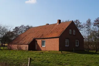 旧、无人居住、废弃、东弗里西亚、农村、砖砌、建筑